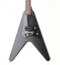 USED GIBSON / MELODY MAKER FLYING V MODIFIED SATIN EBONY 2011 S/N:130710654