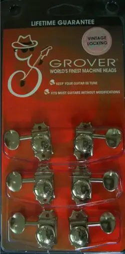 GROVER NICKEL VINTAGE RETROFIT LOCKING GUITAR TUNERS GIBSON® LES PAUL/SG 533N
