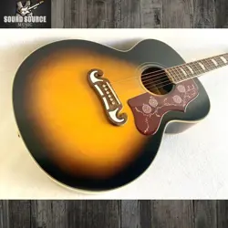 EPIPHONE INSPIRED BY GIBSON J-200, HARD CASE, AGED VINTAGE SUNBURST