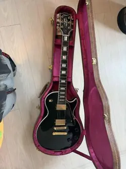 GIBSON CUSTOM SHOP LES PAUL 2015 BLACK ELECTRIC GUITAR