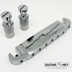 NEW WRAP AROUND BRASS BRIDGE TAILPIECE FOR GIBSON LES PAUL JUNIOR JR - CHROME