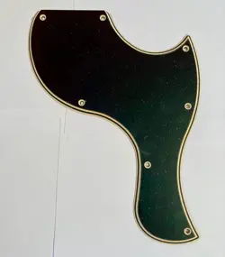 BLACK/CREAM 5 PLY WIDE BEVEL PICKGUARD FOR 2018-CURRENT GIBSON SG JUNIOR REISSUE