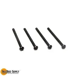 FBGT007 HUMBUCKER PICKUP SCREW BLACK INCH SET OF 4 ADJUSTMENT FLATHEAD GIBSON LE