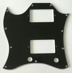 LEFTHAND GUITAR PICKGUARD FOR GIBSON US SG STANDARD FULL FACE,4 PLY BLACK