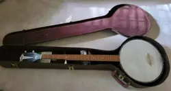 VINTAGE KAY 5 STRING OPEN BACK BANJO W/GIBSON CASE NICE!