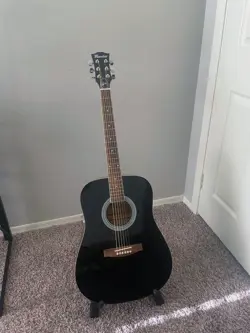 BLACK GIBSON MAESTRO ACOUSTIC GUITAR   GIG BAG, NEW STRINGS, GREAT CONDITION
