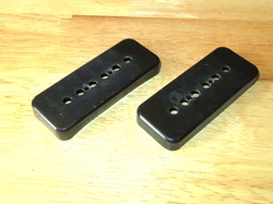 GIBSON 1962 BLACK P 90 SOAP BAR PICKUP COVERS