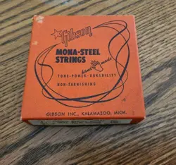 VINTAGE GIBSON MONA-STEEL STRINGS NO 140 5 UNUSED GUITAR STRINGS