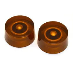 (2) AMBER PLAIN SPEED KNOBS FOR GIBSON® & GUITAR/BASS W/CTS POTS PK-3230-022