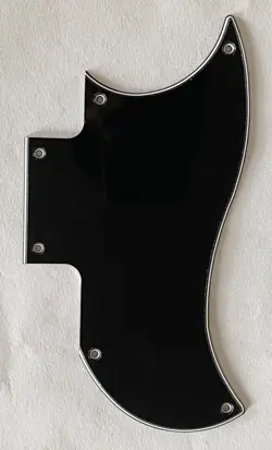 GUITAR PICKGUARD FOR GIBSON SG SPECIAL 2018 OD MINI HUMBUCKERS,3 PLY BLACK