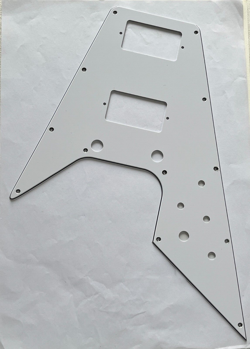 GUITAR PARTS GUITAR PICKGUARD FOR FIT GIBSON FLYING V STYLE 3 PLY WHITE