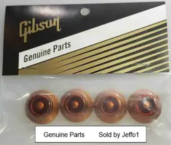 GIBSON® PRHK-030 TOP HAT KNOBS VINTAGE AMBER OEM GENUINE