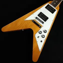 2024 OCTOBER   REVISION GIBSON 70S FLYING V ANTIQUE NATURAL S/N 225530197ON DISP