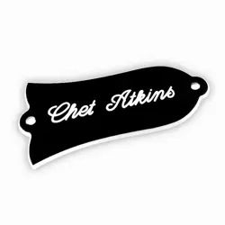 PARTS FOR US GIBSON LES PAUL 'CHET ATKINS' TRUSS ROD COVER PLATE , 2PLY BLACK