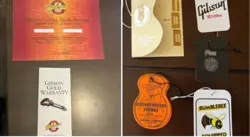 GIBSON CUSTOM SHOP COA CERTIFICATE WARRANTY TAG SET LES PAUL R9 R8 R7 R0 SG