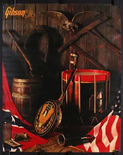 GIBSON ALL AMERICAN MASTERTONE BANJO MUSIC STORE PROMO POSTER