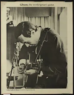 GIBSON, THE WORKINGMAN'S GUITAR GABOR SZABO 1967 PROMO POSTER