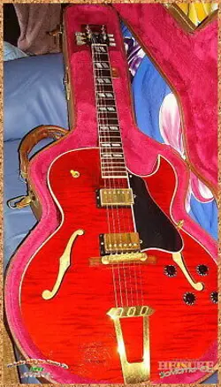 ELECTRIC GUITAR GIBSON ES-175D SEMI HOLLOW FLAME TOP RED 2000 MODEL GOOD SOUND