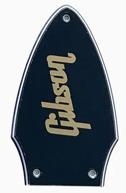 NEW BLACK FIT GIBSON FLYING V TRUSS ROD COVER  GOLD DECAL STYLE GUITAR PICKGUARD
