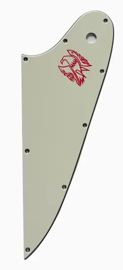 NEW 3 PLY PARCHMENT RED LOGO FITS GIBSON FIREBIRD GUITAR PICKGUARD SCRATCH PLATE