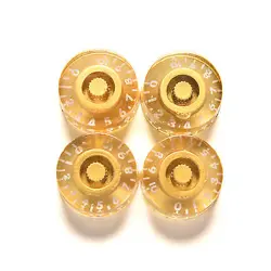 4PCS GOLD SPEED VOLUME TONE CONTROL KNOBS FOR GIBSON LES PAUL ELECTRIC GUITAR-'H