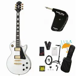 EPIPHONE INSPIRED BY GIBSON LES PAUL CUSTOM ALPINE WHITE INTRODUCTION BEGINNER G