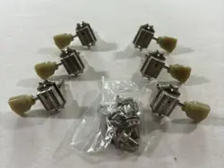 2011 GIBSON DELUXE 3X3 VINTAGE GREEN TULIP TUNERS TUNING PEGS DOUBLE LINE W/ HW