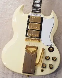 GIBSON CUSTOM SHOP 60TH ANNIVERSARY 1961 LES PAUL SG W/SIDEWAYS VIBROLA SAFE DEL