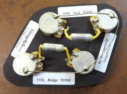 LES PAUL WIRING RUSSIAN PIO OIL .022UF CAPS CTS 550K SHORT SHAFT POTS FOR GIBSON