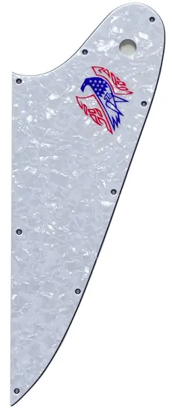 GUITAR PARTS PICKGUARD FOR GIBSON FIREBIRD STYLE GUITAR LOGO-4-PLY-WHITE PEARL