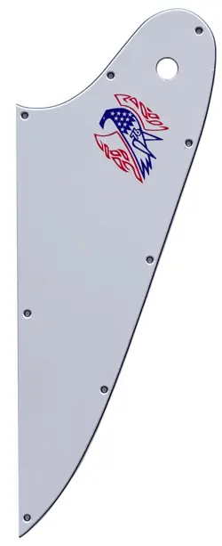 GUITAR PARTS PICKGUARD FOR GIBSON FIREBIRD STYLE GUITAR LOGO- 3-PLY-WHITE