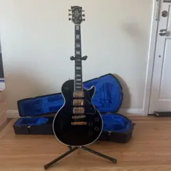 ALL ORIGINAL! 1983 GIBSON LES PAUL CUSTOM BLACK BEAUTY BLACK EBONY 3 PICKUP!