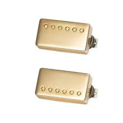 GIBSON CUSTOMBUCKER MATCHED SET TRUE HISTORIC GOLD COVERS 2-CONDUCTOR UNPOTTED