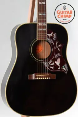 2010 GIBSON HUMMINGBIRD ACOUSTIC GUITAR EBONY BLACK