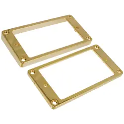 NEW METAL FLAT BOTTOM GUITAR HUMBUCKER PICKUP RINGS FOR GIBSON SG® ETC - GOLD