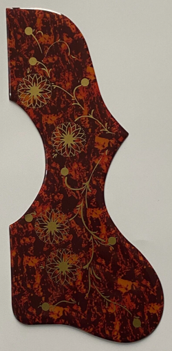 CRYSTAL SELF ADHENSIVE PICKGUARD BROWN FOR GIBSON J200 SJ-200 ACOUSTIC GUITAR