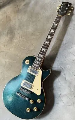 GIBSON 1975 LES PAUL DELUXE BLUE SPARKLE SAFE DELIVERY FROM JAPAN
