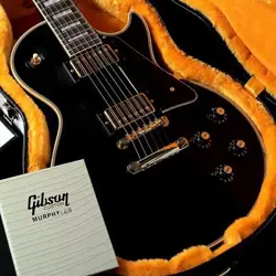 GIBSON CUSTOM SHOP MURPHY LAB 1968 LES PAUL CUSTOM ULTRA LIGHT AGED EBONY WEIGHT