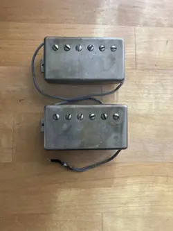 2008 GIBSON BURSTBUCKER 1 AND 2 SET HEAVY RELIC AGED NICKEL