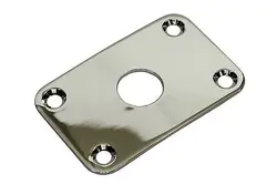 CURVED RECTANGULAR METAL JACK PLATE JACKPLATE FOR GIBSON® EXPLORER NICKEL