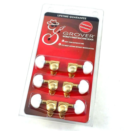 GROVER GOLD W/PEARL BUTTON ROTOMATIC TUNERS FOR GIBSON®/EPIPHONE® GUITAR 102GP