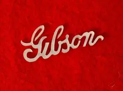 GIBSON INLAY SCRIPT BANJO MANDOLIN LOGO  RESTORATION SOLID MOTHER OF PEARL USA!