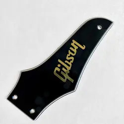 BLACK 3 PLY TRUSS ROD COVER FOR GIBSON THUNDERBIRD BASS   GOLD DECAL