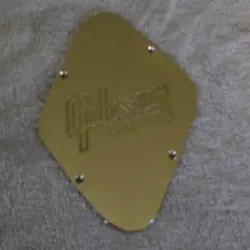 GIBSON/LES PAUL- BACK PLATE- BRASS- CUSTOM ENGRAVED AND POLISHED LOGO