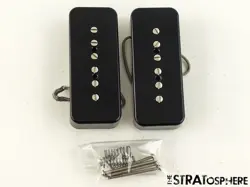 USA GIBSON RICK BEATO LES PAUL SPECIAL DOUBLE CUT P-90 SOAPBAR PICKUP SET BLACK