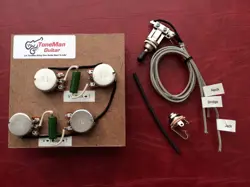 THE BLUES PREWIRED HARNESS KIT FOR GIBSON LES PAUL LONG SHAFT POTS SWITCH