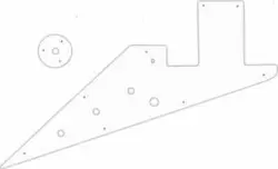 WD CUSTOM PICKGUARD FOR GIBSON 1958-1959 AND 1962-1963 FLYING V KORINA #04R W...