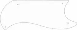 WD CUSTOM PICKGUARD FOR GIBSON 1961-1963 HALF FACE SG CUSTOM #04R WHITE/RED/W...