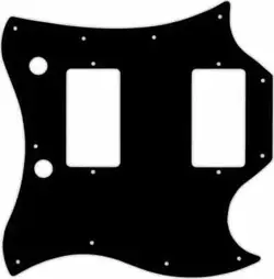 WD CUSTOM PICKGUARD FOR GIBSON 1963-1970 FULL FACE SG #03R BLACK/RED/BLACK