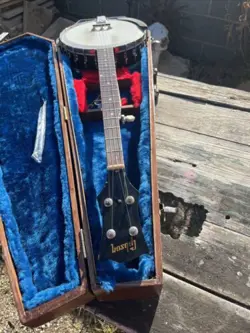 GIBSON BANJO FACTORY # 76626 WOODEN CASE 5 STRING